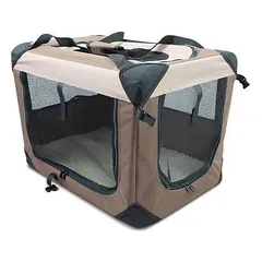 Record sulankstomas narvas šunims transportuoti, pilkas 70 x 52 x 52 cm — 2 nuotrauka