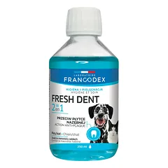 Francodex Fresh Dent 2in1 - burnos higienos skystis šunims ir katėms, su granatų ekstraktu, vandens priedas
