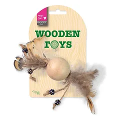 Toy Magic Cat Wooden round Toy 16cm medinis žaislas katėms