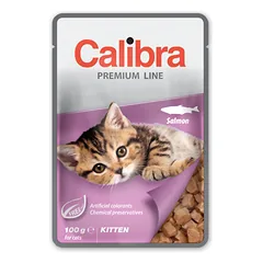 CALIBRA Cat pouch Premium Kitten Salmon konservai kačiukams su lašiša, 100g