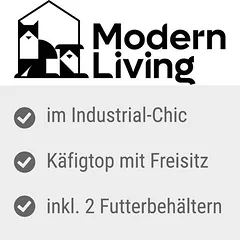 Modern Living narvas paukščiams Industrial, L 81 x B 48 x H 84 / 102 cm — 4 nuotrauka