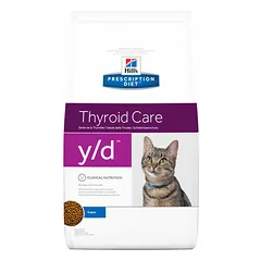 Hill's Prescription Diet Cat Y/D Thyroid Care, veterinarinis maistas katėms 1,5 kg — 2 nuotrauka