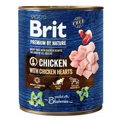 Brit Premium by Nature Chicken with Hearts konservai šunims su vištiena ir vištų šidelėmis