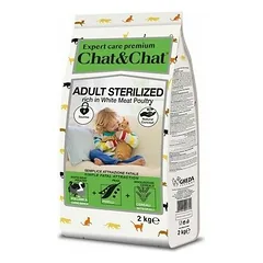 Chat&Chat Cat Expert Premium Adult Sterilised su vištiena ir kalakutiena, sausas maistas katėms 2 kg — 2 nuotrauka
