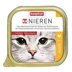 Visavertis dietinis kačių ėdalas (paštetas): Beaphar Nierdieet HUHN 100G.