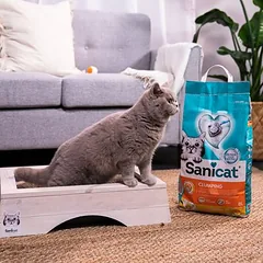 Sanicat gumulėlius sudarantis kraikas katėms su vanile ir mandarinais, Ekonominė pakuotė: 2 x 8 l — 4 nuotrauka