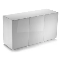 Glossy 150 spintelė stačiakampė balta su durelėmis, 150 cm