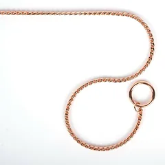 Show Tech - elegantiška metalinė šunų grandinė, parodoms 30 cm x, Srebrny / 2,5mm — 4 nuotrauka