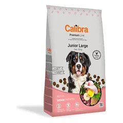 CALIBRA Dog Premium Line Junior Large sausas maistas jauniems didelių veislių šunims su vištiena, 3 kg 