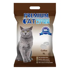 Premium Cat Clumping Bentonite kraikas - kava katėms 5L