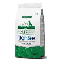Monge maxi adult visavertis sausas pašaras suaugusiems šunims su vištiena 12kg
