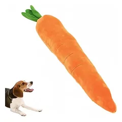 FurryFusion Karottenförmiges Plüsch-Hundespielzeug – 75 cm