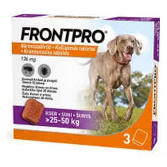 Frontpro kramtomos tabletės nuo erkių ir blusų šunims (25-50 kg) nuotrauka