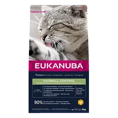 Eukanuba Hairball Control sausas maistas katėms su vištiena, 2 kg