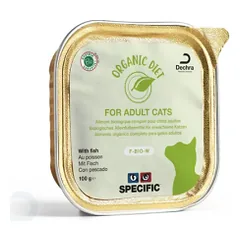 Specific F-BIO-W Organic Diet for Adult Cat organiniai konservai katėms su žuvim, 8 x 100 g