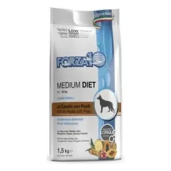 Forza10 Medium Diet Low Grain Horse and Peas dietinis, sausas maistas šunims, su maisto netoleravimu ir alergijomis, 1,5 kg parduotuvėje petreon.lt