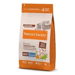 Nature's Variety Healthy Grains Sterilized Adult su baltąja žuvimi, sausas maistas katėms, < 1,4 kg — 2 nuotrauka