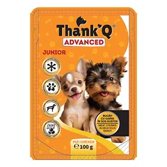 THANK'Q Pouch konservas šuniukams su vištiena 100gx24vnt