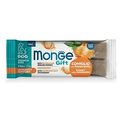 Monge Dog Gift Granola Bars Immunity Support Adult Rabbit with Mandarin 120 g