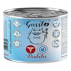 GUSSTO Vet Diabetic 200 g drėgna maistas katėms, sergantiems cukriniu diabetu