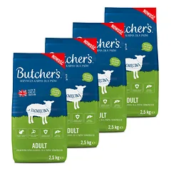 „BUTCHER'S Original“, sausas šunų ėdalas su ėriena, 4 x 2,5 kg