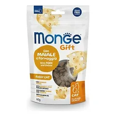 Monge Cat Gift Filled and Crunchy Fussy Cat Adult with Pork and Cheese 60 g