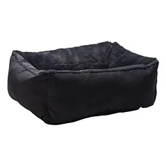 Beeztees Katzenbett Moza aus Plüsch anthrazit