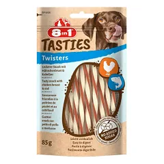 8in1 Tasties Twisters skanėstai šunims, 85 g