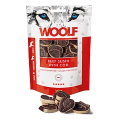 WOOLF Beef Sushi With Cod 100g sušiai su jautiena ir menke