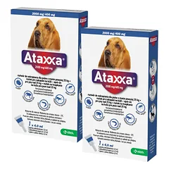 2x KRKA Ataxxa 2000 mg/400 mg lašai šunims, sveriantiems daugiau nei 25 kg