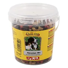 Classic Dog Snack Herzchen Mix Eimer 500g