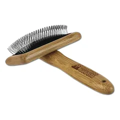 Bamboo Groom Slicker Brush - bambukinis šepetys vidutinio dydžio šunims ir katėms