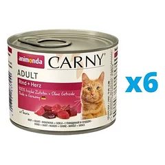ANIMONDA Carny rinkinys  jautiena ir širdelės  6 x 200 g