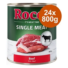 Rocco Single Meat drėgnas maistas šunims, ekonominė pakuotė 24 x 800 g