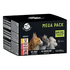 PetRepublic drėgnas kačių ėdalas švelniame padaže MIX 3 skonių 12x100g