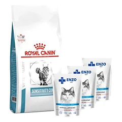ROYAL CANIN Sensitivity Control SC 27 3,5kg + ENZO VET Hipoalerginiai produktai katėms su ėriena želė 3x100g