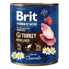 Brit Premium by Nature konservai šunims Turkey with Liver 800 g