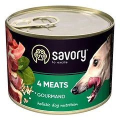 Savory drėgnas maistas šunims su keturių rūšių mėsa, 200 - 399 g — 4 nuotrauka