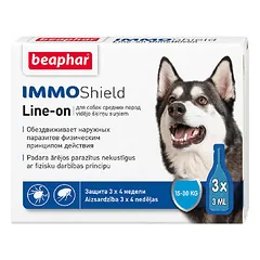 Beaphar Immo Shield Line-on Dog Medium 3x3 ml — 1 nuotrauka