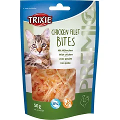Trixie Premio Chicken Filet Bites skanėstai katėms su vištienos file, be dažiklių ir konservantų, 50 g