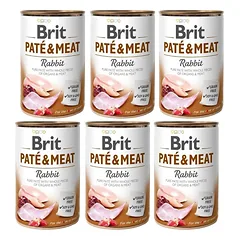 Brit Care konservai šunims Rabbit Pate&Meat 400g. x 6vnt.