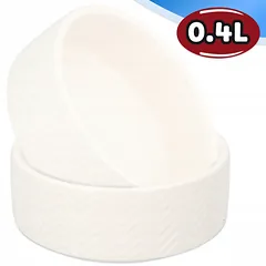 Keraminis dubenėlis šunims ir katėms Trixie 400 ml baltas