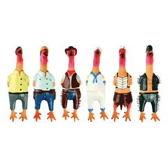 Flamingo Latekso Vištos Cyptukas Žaislas šunims, 24 cm