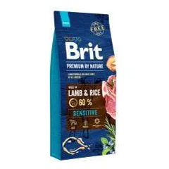 Brit Premium By Nature Sensitive Lamb hipoalerginis sausas maistas jautriems, alergiškiems šunims, 15 kg