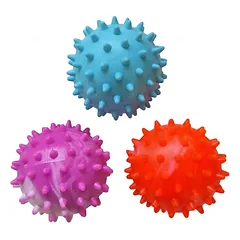 Žaislas šuniui – Guminis kvepiantis dygliuotas kamuoliukas, 6,5 cm
