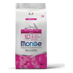 Monge Dry Dog Spec. Line Sausas maistas ypač mažų veislių suaugusiems šunims (su vištiena) 3 kg