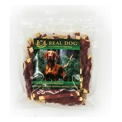 Real Dog Snacks Cod Strips Wrapped With Duck 500 g — 1 nuotrauka