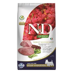 FARMINA N&D QUINOA - DOG Dry WEIGHT MANAGEMENT Lamb&Broccoli ADULT MINI 800 g