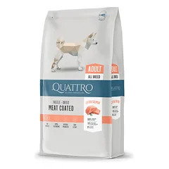 QUATTRO Extra Salmon su lašiša sausas šunų pašaras, 3kg — 2 nuotrauka