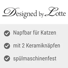 Designed by Lotte keraminių dubenėlių rinkinys katėms Lojs, 2 x 350 ml — 4 nuotrauka